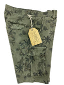 Bermuda tasconi fantasia elasticizzato Art. Grudina verde militare Made in Italy