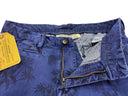 Bermuda tasconi fantasia elasticizzato Art. Grudina colore blu Made in Italy