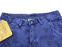 Bermuda tasconi fantasia elasticizzato Art. Grudina colore blu Made in Italy