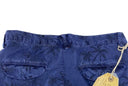 Bermuda tasconi fantasia elasticizzato Art. Grudina colore blu Made in Italy