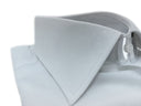 Camicia uomo Bagariny sartoriale in cotone popeline bianco con microfantasie - regular fit