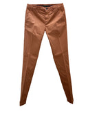 Pantaloni cotone raso streetch Antica Sartoria Napoletana tegola Made in Italy