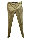 Pantaloni cotone raso streetch Antica Sartoria Napoletana camel Made in Italy