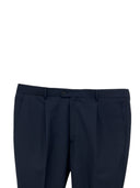 Pantalone sartoriale classico uomo drop 0 con pinces in misto fresco lana Tasmania