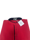 Polo uomo Ardenti in cotone elasticizzato rosso con collo alla coreana