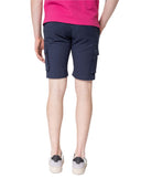 Bermuda cotone elasticizzato con tasconi Art.Leone col.blu Made in Italy