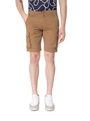 Bermuda cotone elasticizzato con tasconi Art.Leone col.tabacco Made in Italy