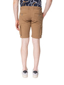 Bermuda cotone elasticizzato con tasconi Art.Leone col.tabacco Made in Italy