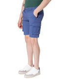 Bermuda cotone elasticizzato con tasconi Art.Leone col.navy Made in Italy
