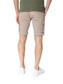 Bermuda cotone elasticizzato con tasconi Art.Leone col.beige Made In Italy