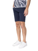 Bermuda cotone elasticizzato Art. Pantera colore blu Made in Italy