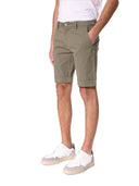 Bermuda cotone elasticizzato Art. Pantera colore verde Made in Italy