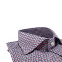 Camicia uomo Bagariny sartoriale in cotone popeline stretch azzurro cielo con microfantasia – slim fit