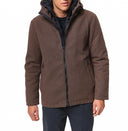 Giaccone uomo casual in panno con cappuccio