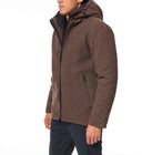 Giaccone uomo casual in panno con cappuccio