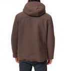 Giaccone uomo casual in panno con cappuccio