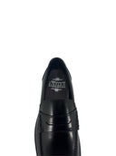 Mocassino classico uomo Antica Sartoria Napoletana in pelle abrasivata nero