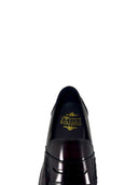 Mocassino classico uomo Antica Sartoria Napoletana in pelle abrasivata bordeaux
