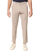 Pantalone uomo in tessuto tecnico spandex beige