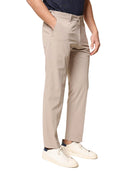Pantalone uomo in tessuto tecnico spandex beige