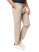 Pantalone uomo in tessuto tecnico spandex beige