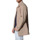 Trench corto da uomo sfoderato beige