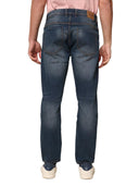 Jeans classico 5 tasche in denim leggero scuro