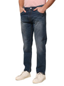 Jeans classico 5 tasche in denim leggero scuro