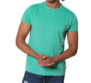 T-Shirt manica corta in cotone Supima verde acqua