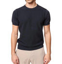 T-Shirt manica corta in cotone operato blu