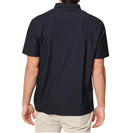 Polo manica corta in tessuto spandex colore blu