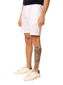 Bermuda in lino e cotone colore bianco Made in Italy