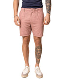 Bermuda in lino e cotone colore petunia Made in Italy