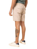 Bermuda in lino e cotone colore sabbia Made in Italy