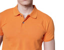 Polo manica corta in cotone piquet colore arancione