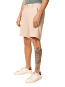 Bermuda in lino e cotone colore beige Made in Italy