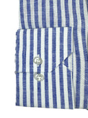 Camicia uomo Bagariny button down in lino e cotone - regular fit