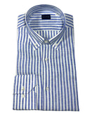 Camicia uomo Bagariny button down in lino e cotone - regular fit