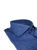 Camicia uomo Bagariny collo francese in lino e cotone - regular fit
