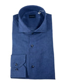 Camicia uomo Bagariny collo francese in lino e cotone - regular fit