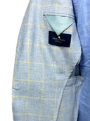 Giacca uomo sartoriale 2 bottoni in lino e cotone sfoderata