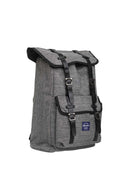 Zaino in tessuto in colorazione: nero, blu e grigio chiaro