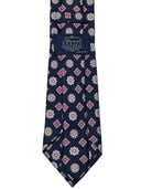 Cravatta in pura seta Antica Sartoria Napoletana cucita a mano con fondo blu