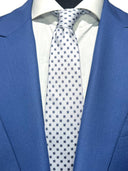 Cravatta in pura seta Antica Sartoria Napoletana cucita a mano con fondo perla