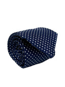 Cravatta in pura seta Antica Sartoria Napoletana cucita a mano con fondo indaco