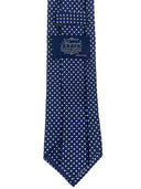 Cravatta in pura seta Antica Sartoria Napoletana cucita a mano con fondo indaco