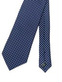 Cravatta in pura seta Antica Sartoria Napoletana cucita a mano con fondo indaco