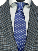 Cravatta in pura seta Antica Sartoria Napoletana cucita a mano con fondo indaco