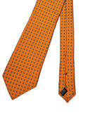 Cravatta in pura seta Antica Sartoria Napoletana cucita a mano fondo arancione