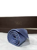 Cravatta in pura seta Antica Sartoria Napoletana cucita a mano fondo grigio